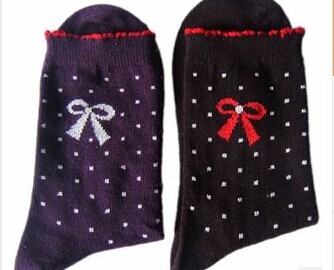 波點(diǎn)女卡通學(xué)生 散襪 庫(kù)存襪子 可以訂做加工